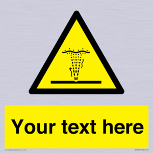 Custom warning geyser water jet